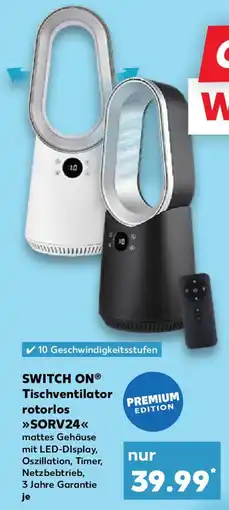 Kaufland SWITCH ON Tischventilator rotorlos SORV24 Angebot