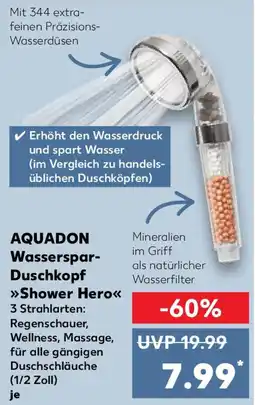 Kaufland AQUADON Wasserspar- Duschkopf Shower Hero Angebot