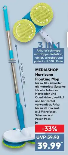Kaufland MEDIASHOP Hurricane Floating Mop Angebot