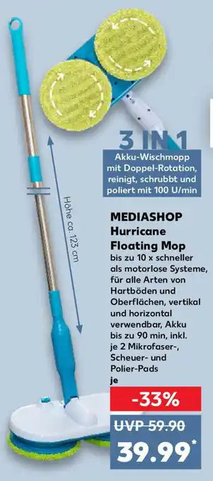 Kaufland MEDIASHOP Hurricane Floating Mop Angebot