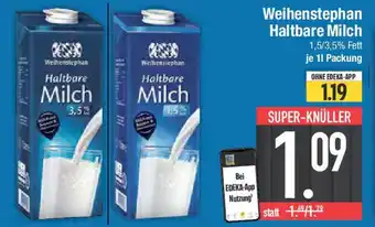 E-Center Weihenstephan Haltbare Milch Angebot