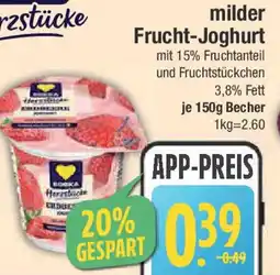 E-Center milder Frucht-Joghurt Angebot