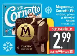 E-Center Magnum oder Cornetto Eis Angebot