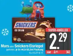 E-Center Mars oder Snickers Eisriegel Angebot