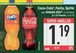 E-Center Coca-Cola, Fanta, Sprite oder mezzo mix Angebot