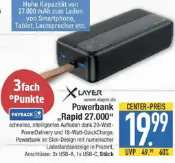 E-Center XLAYER Powerbank ,,Rapid 27.000 Angebot