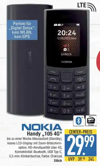 E-Center NOKIA Handy „,105 4G Angebot