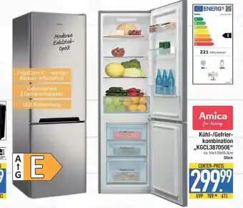 E-Center Amica for living Kühl-/Gefrier- kombination ,,KGCL387050E Angebot