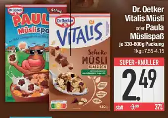E-Center Dr. Oetker Vitalis Müsli oder Paula Müslispaẞ Angebot