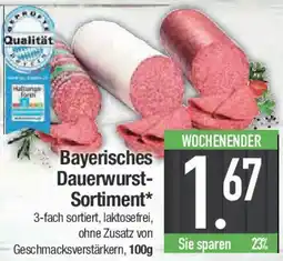 E-Center Bayerisches Dauerwurst- Sortiment Angebot