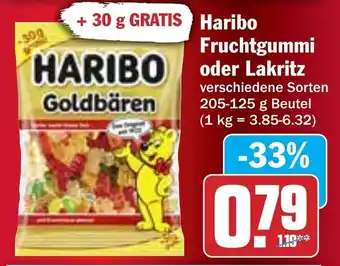 Hit Haribo Fruchtgummi oder Lakritz Angebot