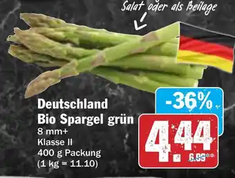 Hit Deutschland Bio Spargel grün Angebot