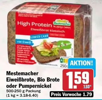 Hit Mestemacher Eiweißbrote, Bio Brote oder Pumpernickel Angebot