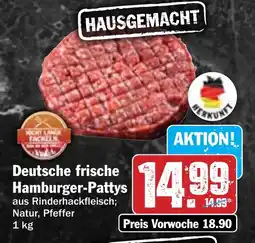 Hit Deutsche frische Hamburger-Pattys Angebot