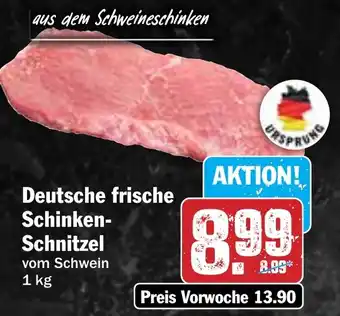 Hit Deutsche frische Schinken- Schnitzel Angebot
