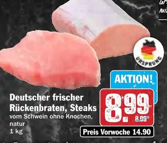 Hit Deutscher frischer Rückenbraten, Steaks Angebot