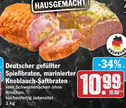 Hit Deutscher gefüllter Spießbraten, marinierter Knoblauch-Saftbraten Angebot
