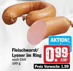 Hit Fleischwurst/ Lyoner im Ring Angebot