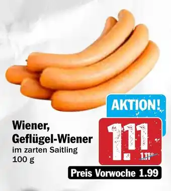 Hit Wiener, Geflügel-Wiener Angebot
