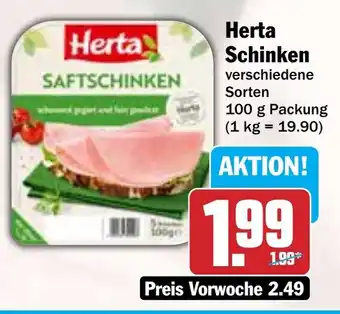 Hit Herta Schinken Angebot