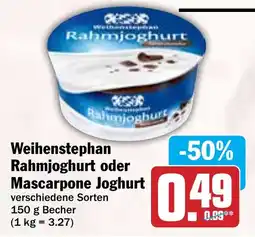 Hit Weihenstephan Rahmjoghurt oder Mascarpone Joghurt Angebot