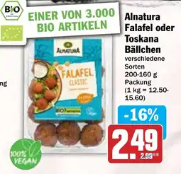 Hit Alnatura Falafel oder Toskana Bällchen Angebot