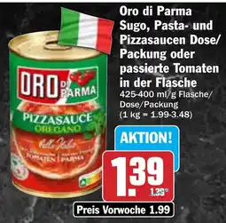 Hit Oro di Parma Sugo, Pasta- und Pizzasaucen Dose/ Packung oder passierte Tomaten in der Flasche Angebot