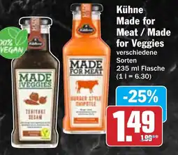 Hit Kühne Made for Meat / Made for Veggies Angebot