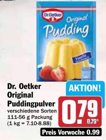 Hit Dr. Oetker Original Puddingpulver Angebot