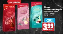 Hit Lindor Schokoladenkugeln Angebot