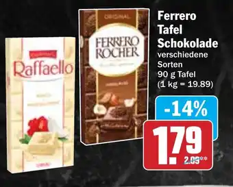 Hit Ferrero Tafel Schokolade Angebot