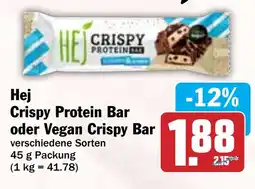 Hit Hej Crispy Protein Bar oder Vegan Crispy Bar Angebot
