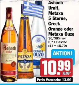 Hit Asbach Uralt, Metaxa 5 Sterne, Greek Orange oder Metaxa Ouzo Angebot