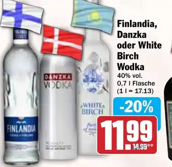 Hit Finlandia, Danzka oder White Birch Wodka Angebot