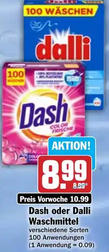 Hit Dash oder Dalli Waschmittel Angebot