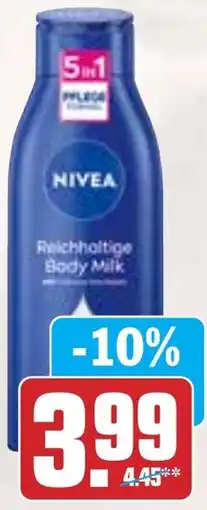 Hit Nivea Body Milk oder Body Lotion Angebot