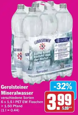 Hit Gerolsteiner Mineralwasser Angebot