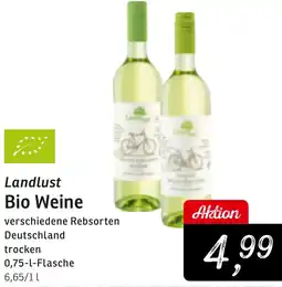 KONSUM Landlust Bio Weine Angebot