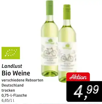 KONSUM Landlust Bio Weine Angebot