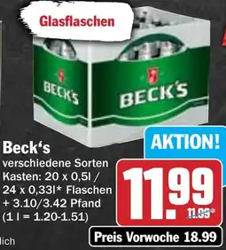 Hit Beck's Angebot