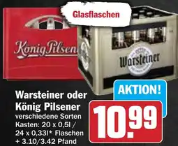 Hit Warsteiner oder König Pilsener Angebot