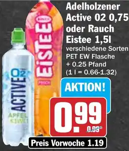 Hit Adelholzener Active oder Rauch Eistee Angebot
