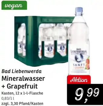 KONSUM Bad Liebenwerda Mineralwasser + Grapefruit Angebot