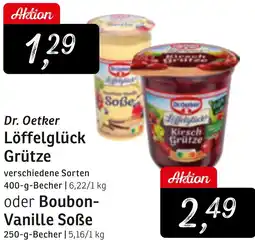 KONSUM Dr. Oetker Löffelglück Grütze oder Bourbon Vanille Soẞe Angebot