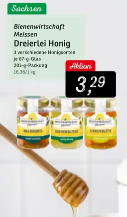 KONSUM Bienenwirtschaft Meissen Dreierlei Honig Angebot
