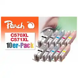 Netto Marken-Discount Peach 10er-Pack Tintenpatronen, XL-Ergiebigkeit, kompatibel zu Canon PGI-570XL, CLI-571XL Angebot
