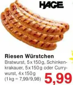 Jawoll HAGE Riesen Würstchen Angebot
