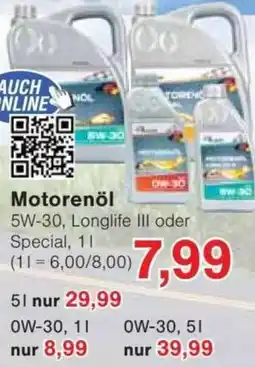 Jawoll Motorenöl Angebot
