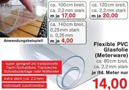 Jawoll Flexible PVC Glasfolie (Meterware) Angebot