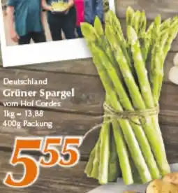 inkoop Deutschland Grüner Spargel Angebot